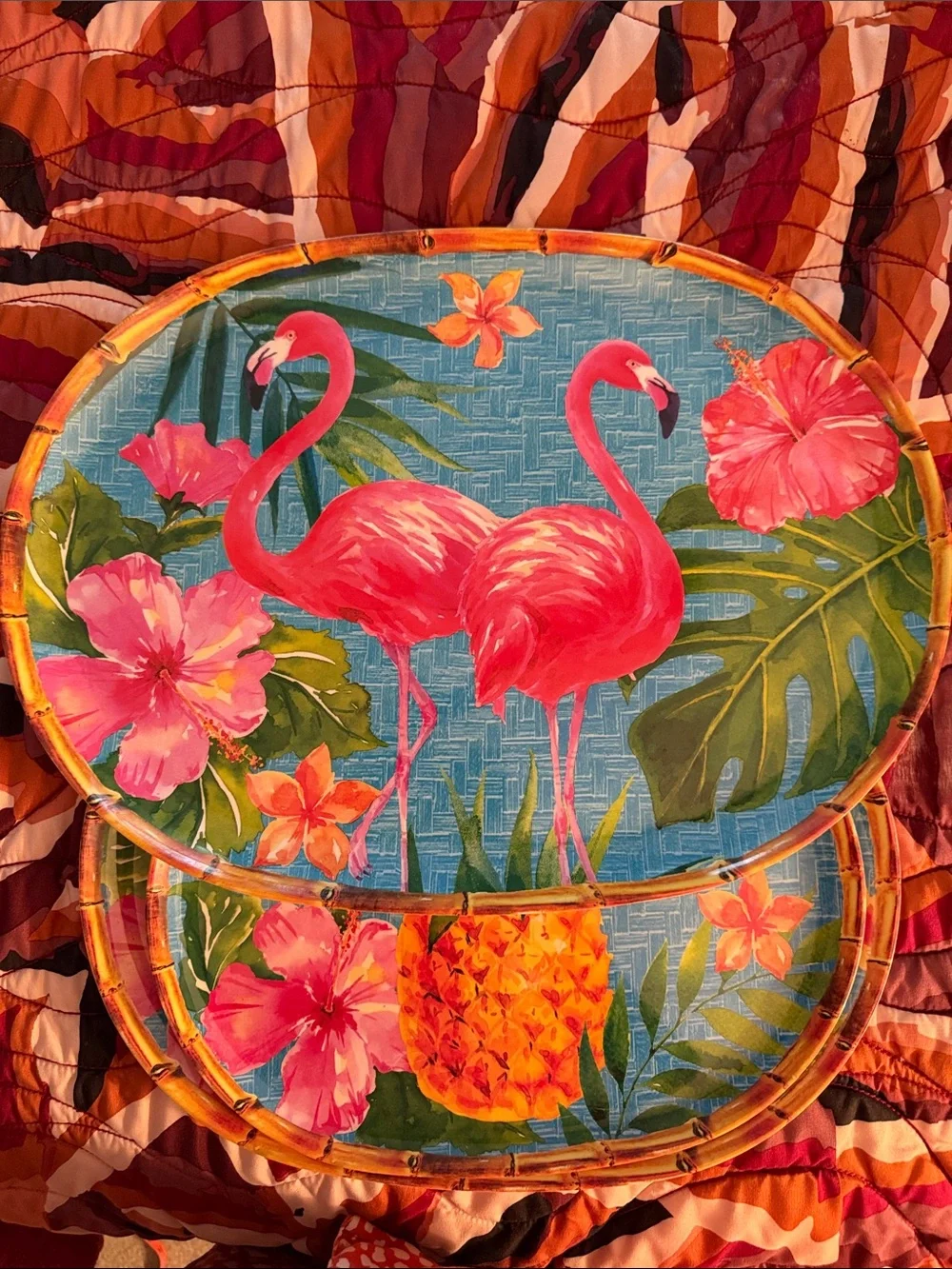 Sur la Table Set of 3 Tropical Oval Serving Platters